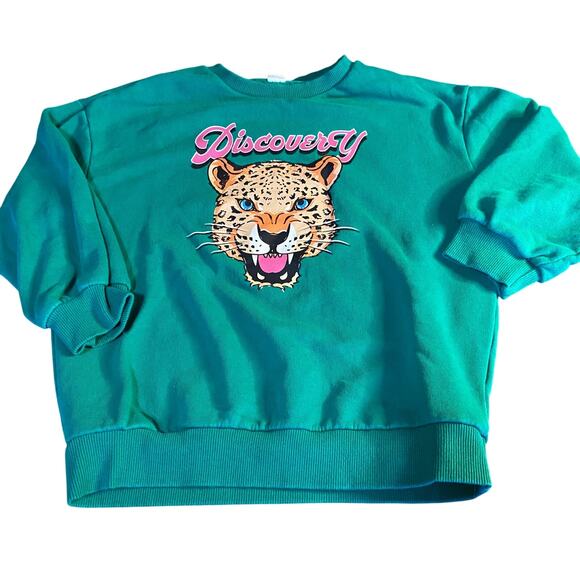 SHEIN Other - Shein forest green tiger print long sleeve sweatshirt SIZE 7